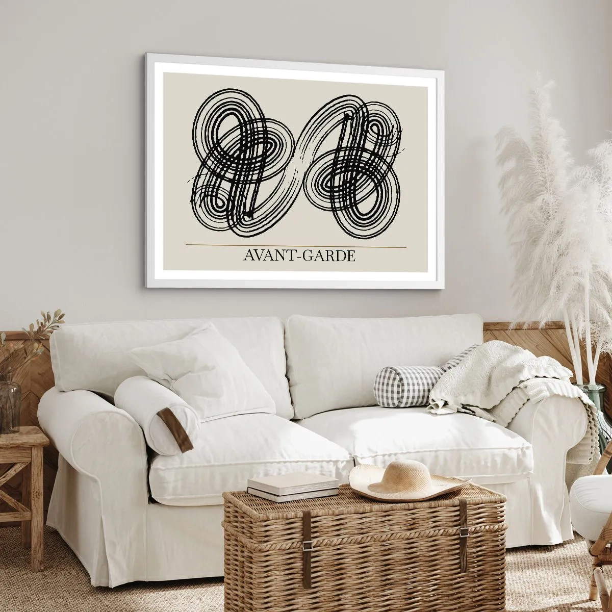 Affisch i vit ram - Det kom ut spontant - 100x70 cm