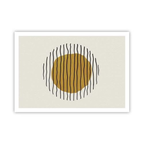 Affisch - Abstraktion som darrar av glöd - 100x70 cm