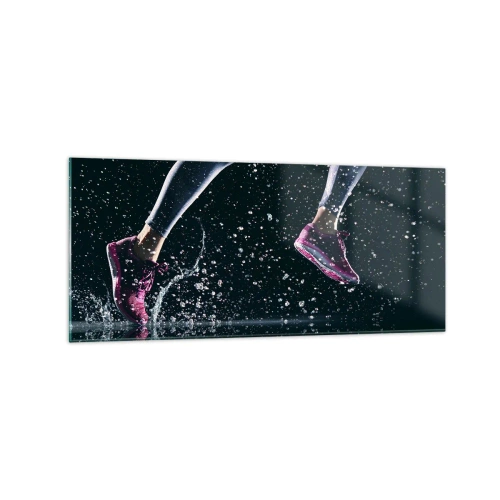 Glastavla - Bild på glas - Med all kraft i benen - 120x50 cm