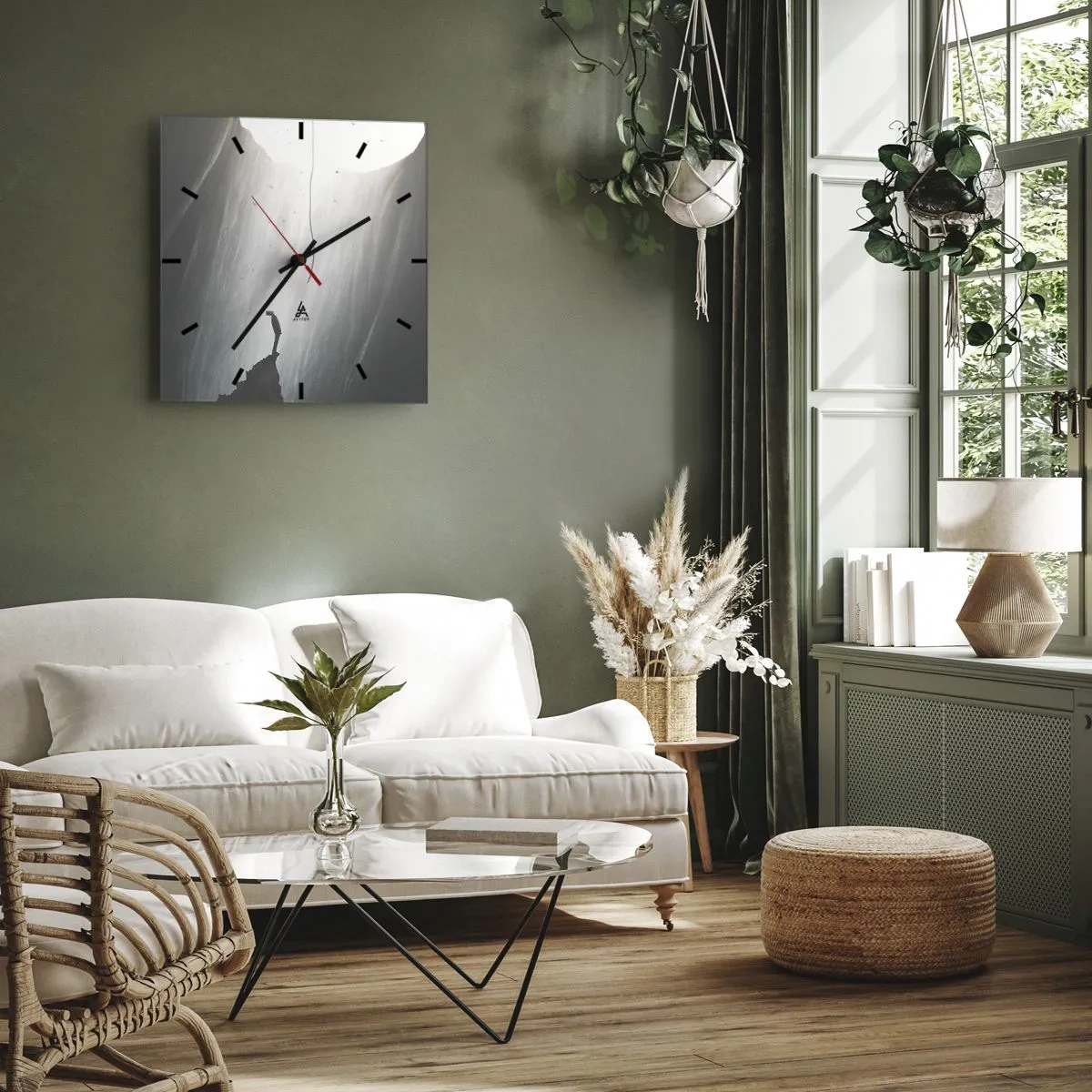 Väggklocka - Klocka på glas - Det finns alltid en väg ut - 30x30 cm