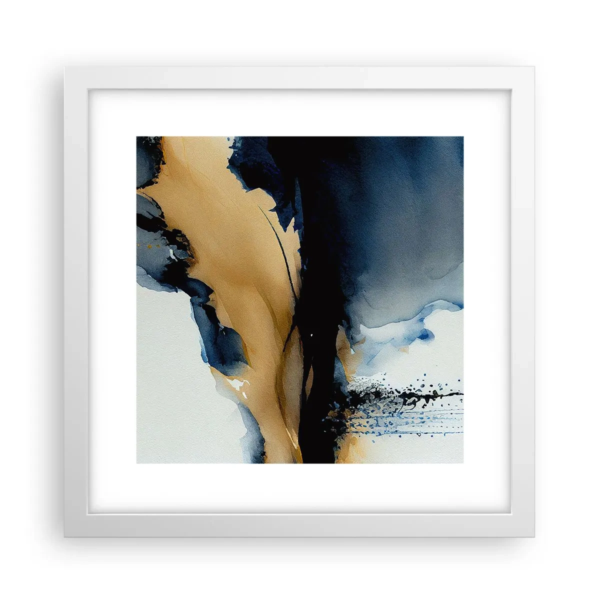 Affisch i vit ram - Bakom ridån - 30x30 cm