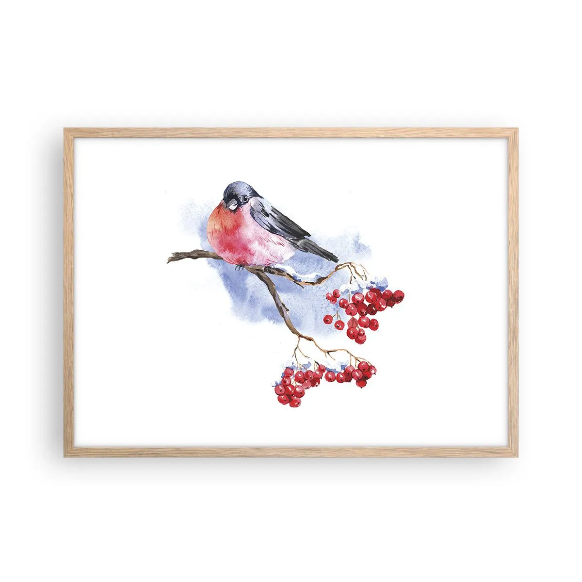Affisch i ram av ljusek - Vinter i färger - 70x50 cm