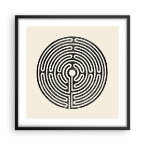 Affisch i svart ram - Mystisk ordning - 50x50 cm