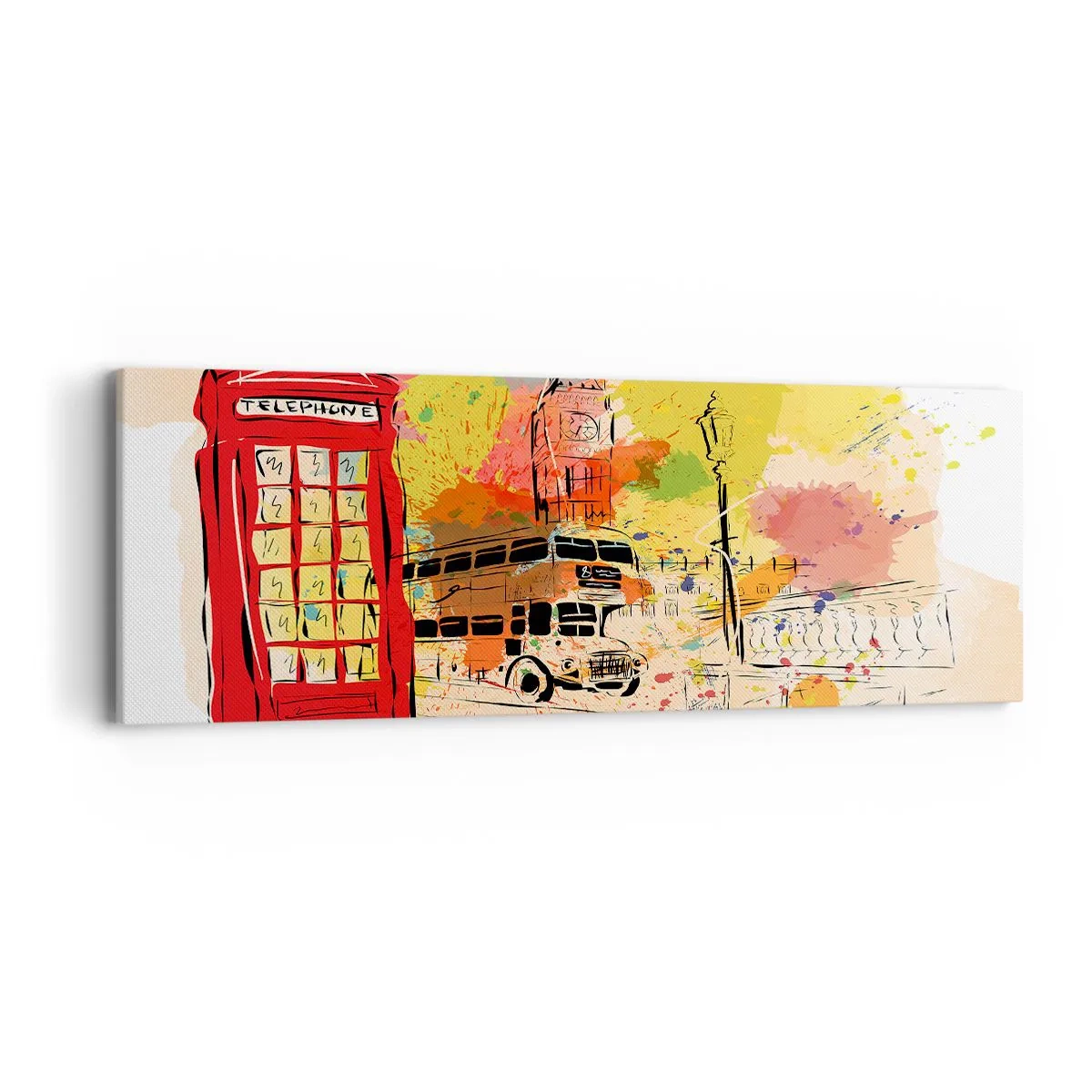 Canvastavla - Bild på duk - Mångfaldens stad - 90x30 cm