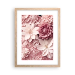 Affisch i ram av ljusek - I rosa kronblad - 30x40 cm