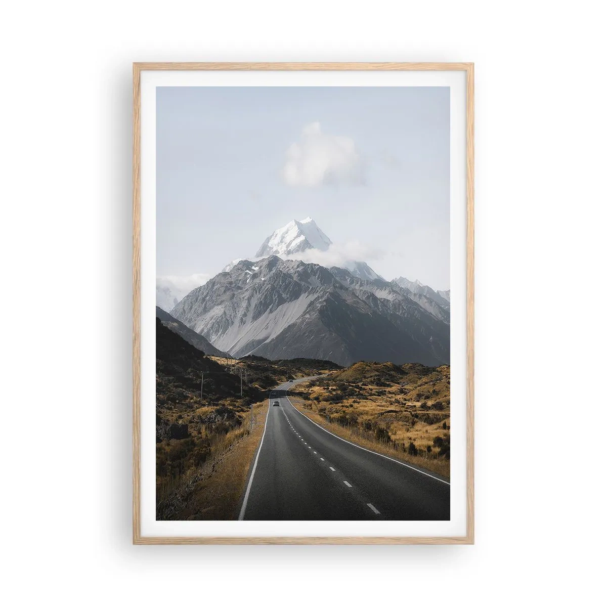 Affisch i ram av ljusek - Väg till fjällens hjärta - 70x100 cm