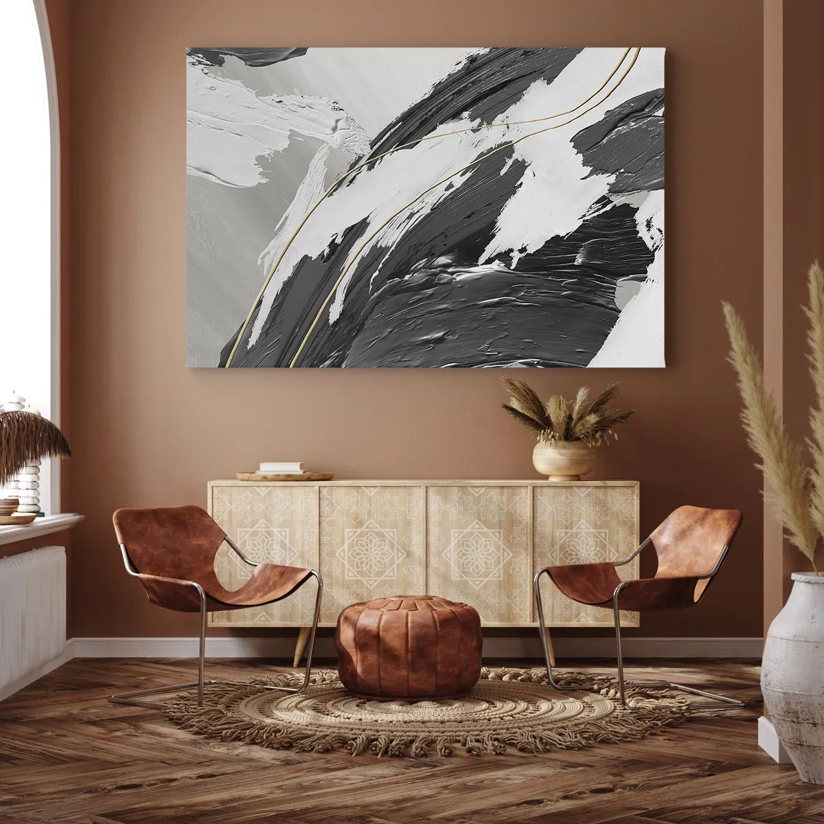 Canvastavla - Bild på duk - Storslagen abstraktion - 120x80 cm