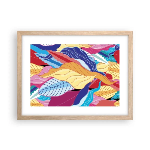 Affisch i ram av ljusek - Färgglad röra - 40x30 cm