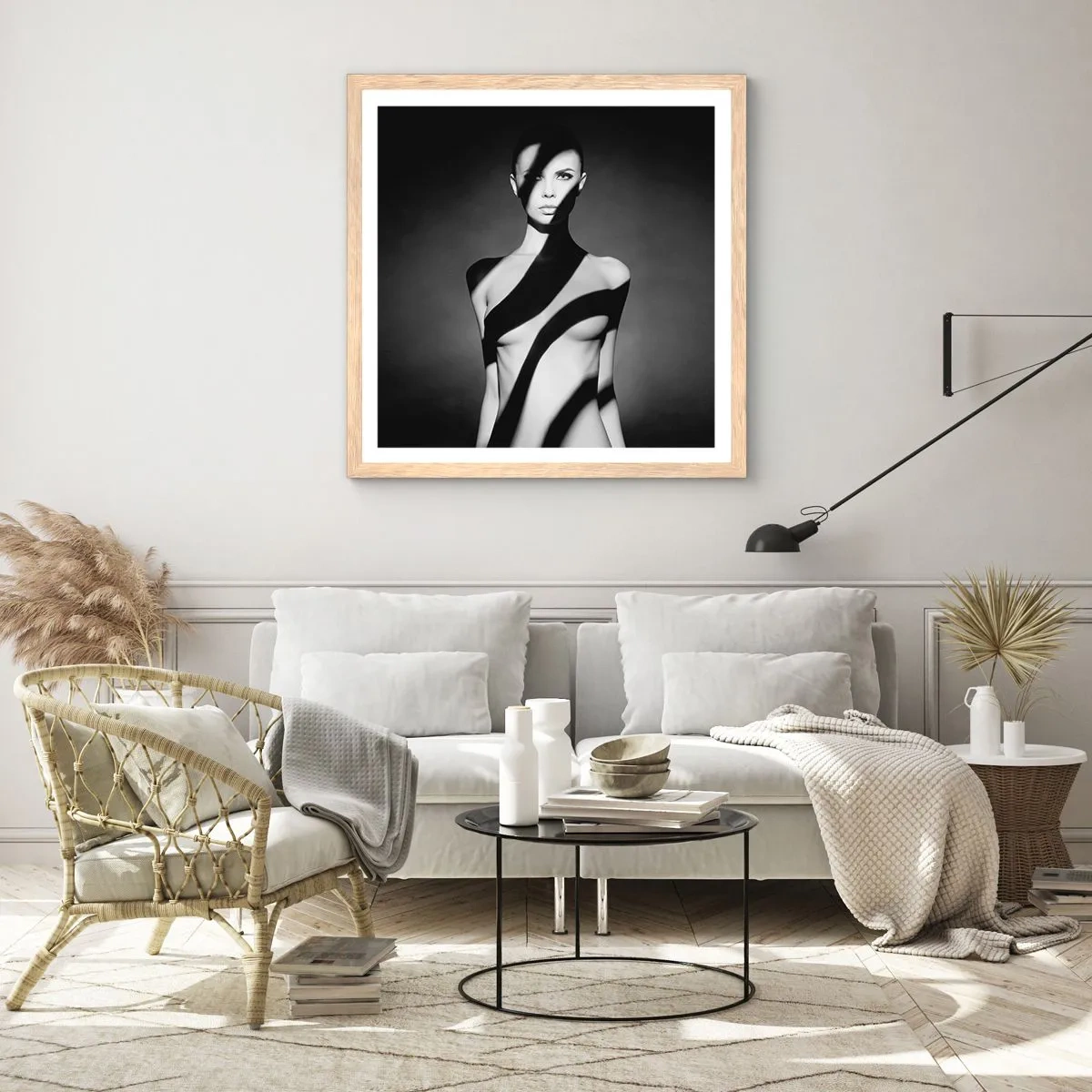 Affisch i ram av ljusek - I skenet och i skuggan - 30x30 cm