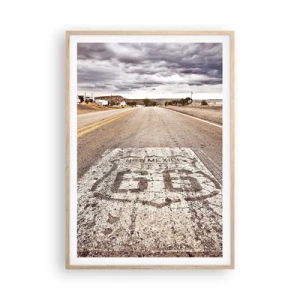Affisch i ram av ljusek - Mother Road - amerikanska legenden - 70x100 cm