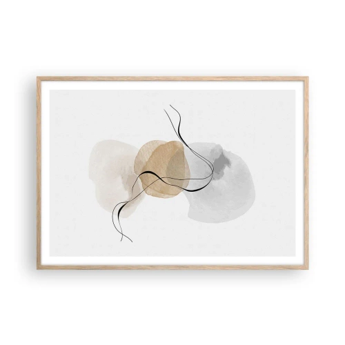 Affisch i ram av ljusek - Luftpärlor - 100x70 cm