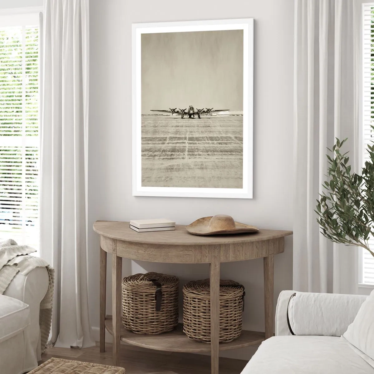 Affisch i vit ram - Redo som vanligt - 70x100 cm