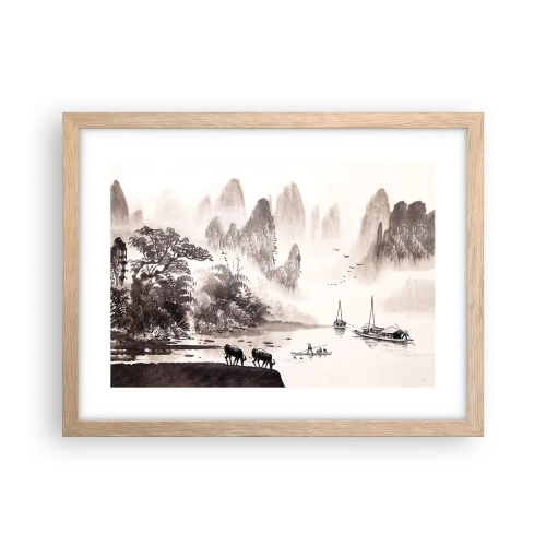 Affisch i ram av ljusek - Österns exotiska vardag - 40x30 cm