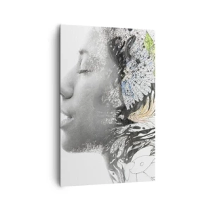 Canvastavla - Bild på duk - Doppad i naturen - 80x120 cm