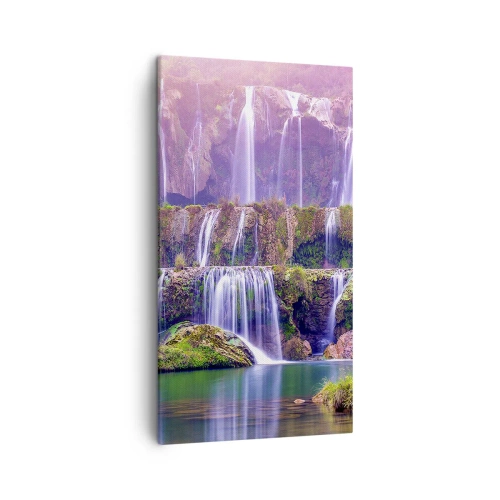 Canvastavla - Bild på duk - Trappan till himlen - 45x80 cm