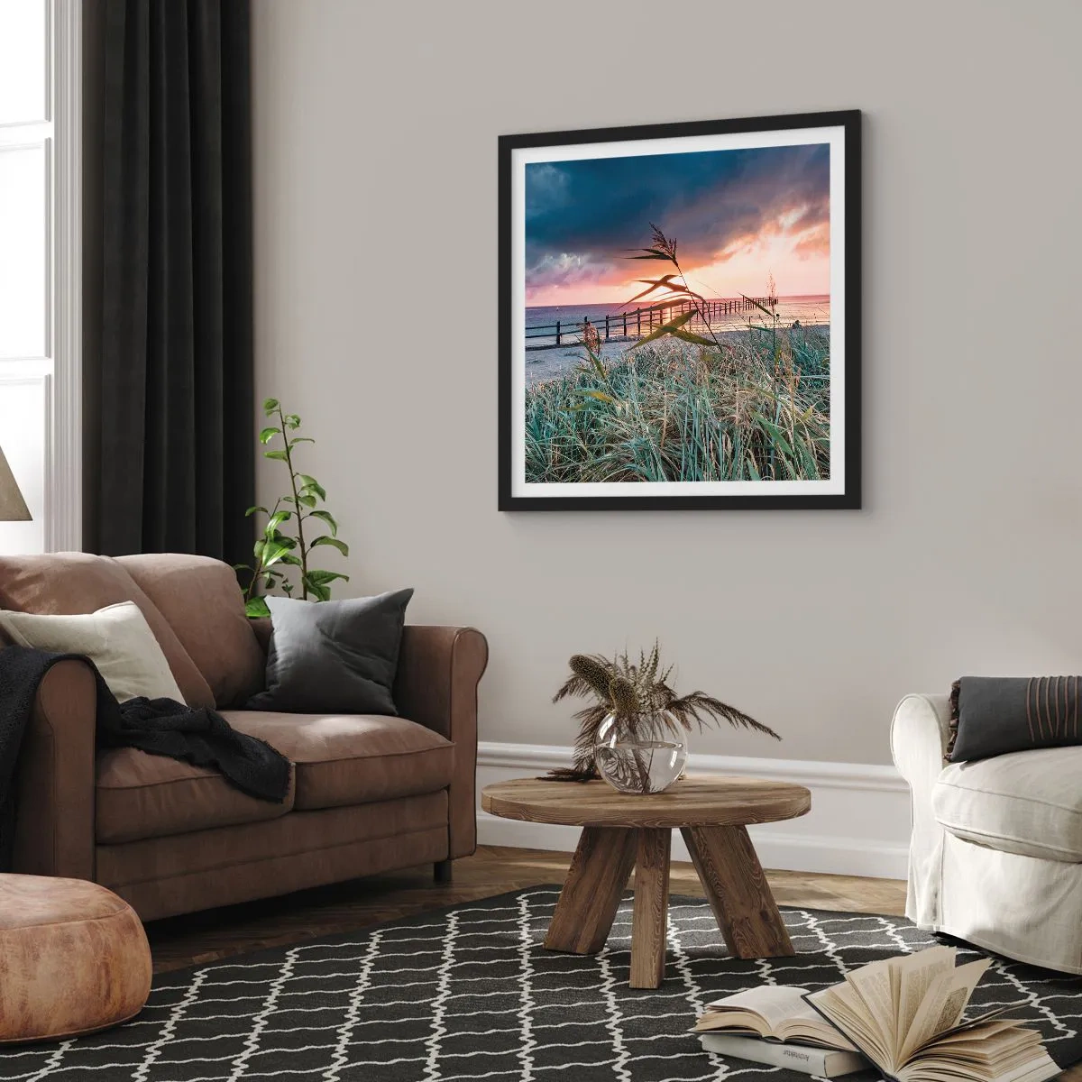 Affisch i svart ram - Försvinner inte med vinden - 30x30 cm