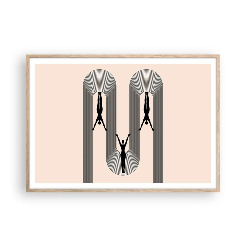 Affisch i ram av ljusek - Upp och ner - 100x70 cm