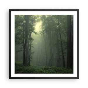 Affisch i svart ram - Innan skogen vaknar - 60x60 cm