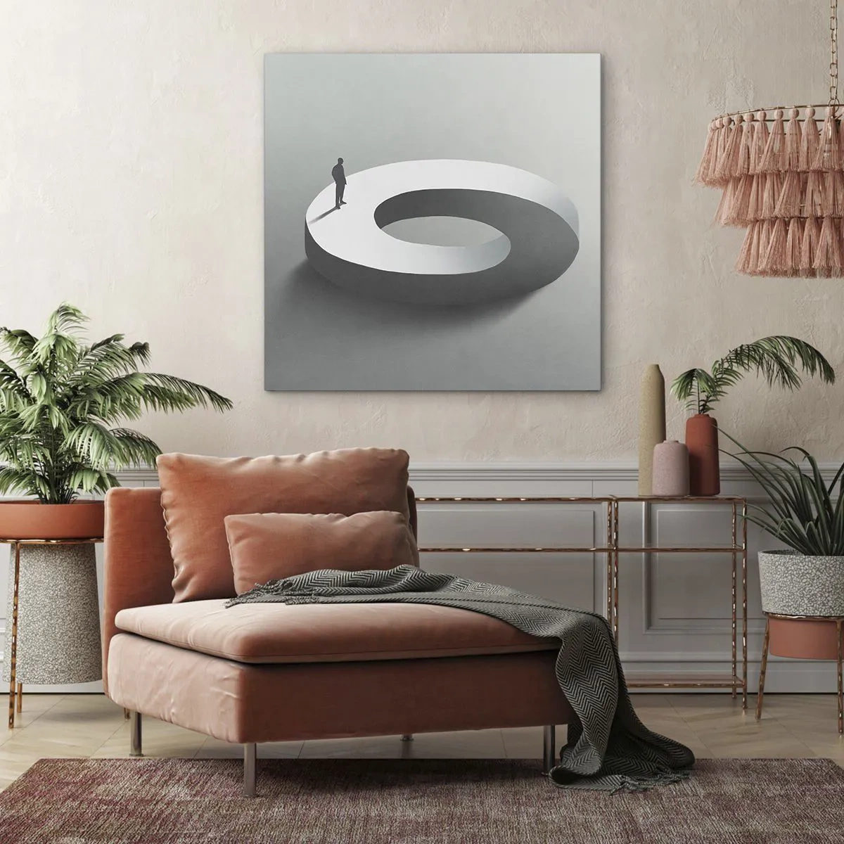 Canvastavla - Bild på duk - Och försök att vara klok - 70x70 cm