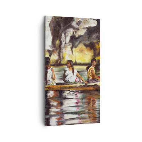 Canvastavla - Bild på duk - I polynesiskt paradis - 45x80 cm