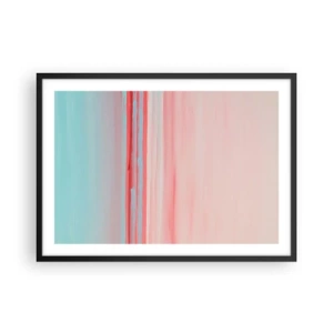 Affisch i svart ram - Abstraktion i gryningen - 70x50 cm