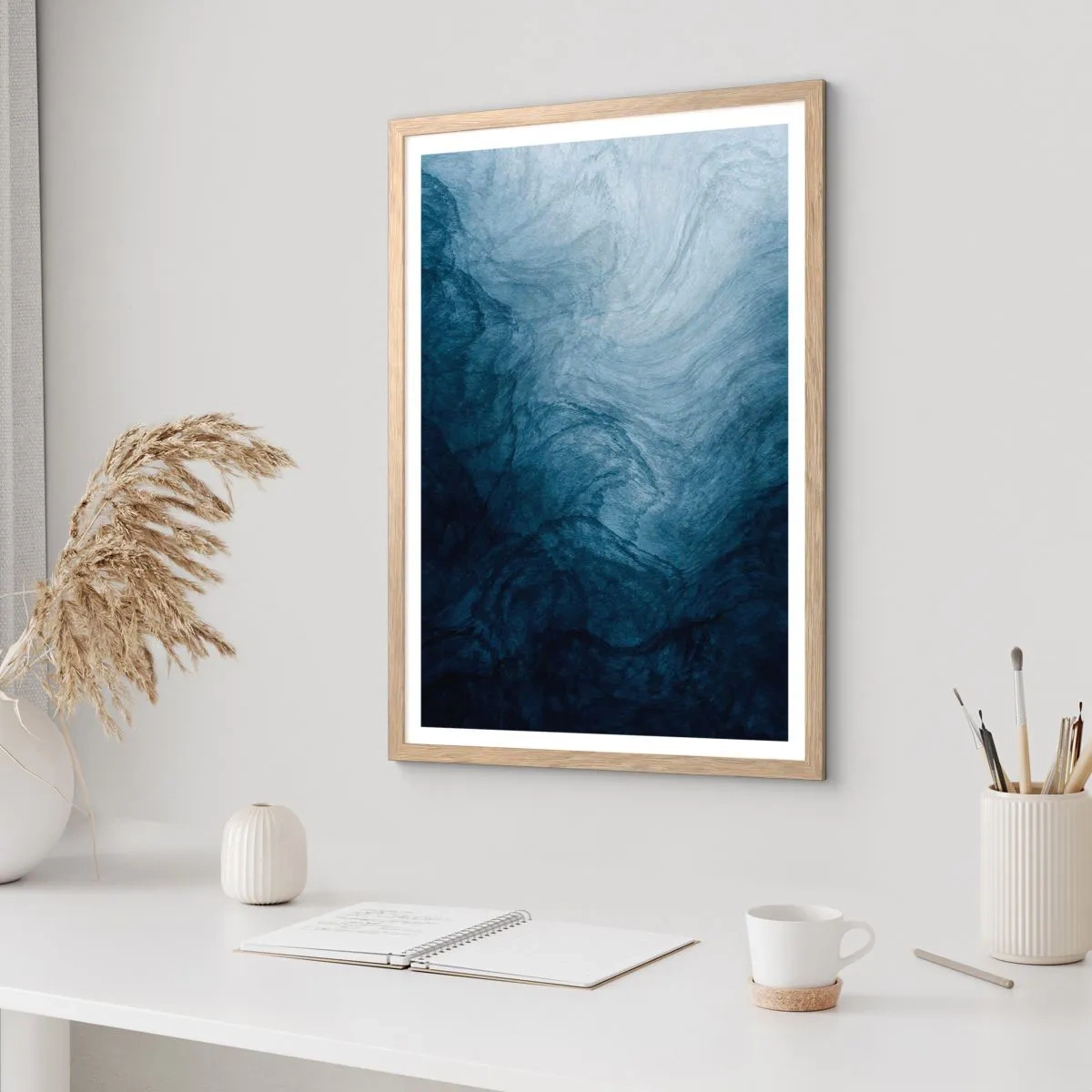 Affisch i ram av ljusek - Nå djupt in - 70x100 cm