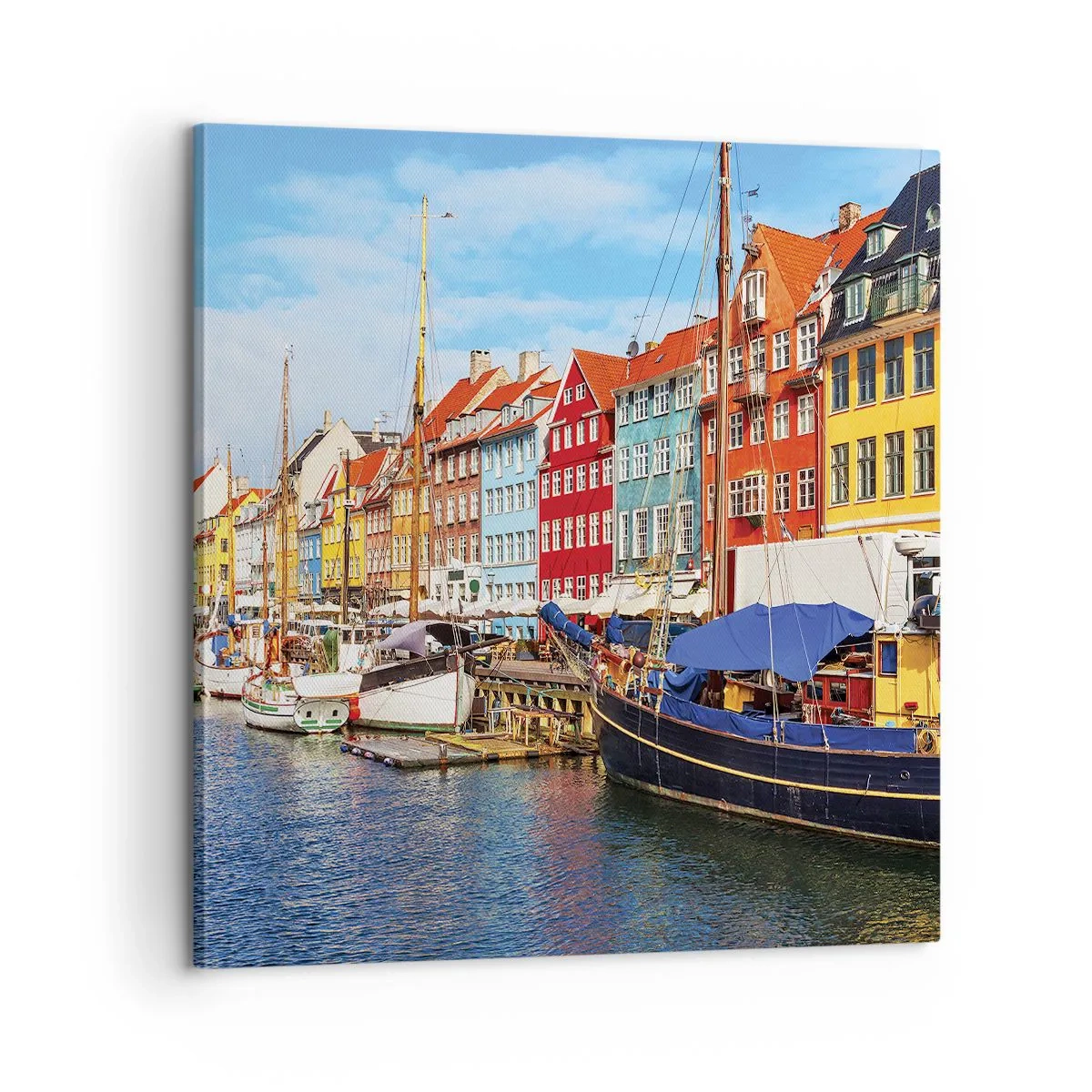 Canvastavla - Bild på duk - Glad kaj - 60x60 cm