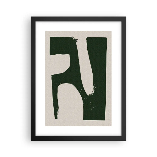 Affisch i svart ram - Vikar av vitt - 30x40 cm