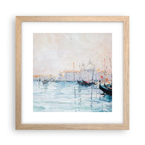 Affisch i ram av ljusek - Bortom vatten, bortom dimma - 30x30 cm