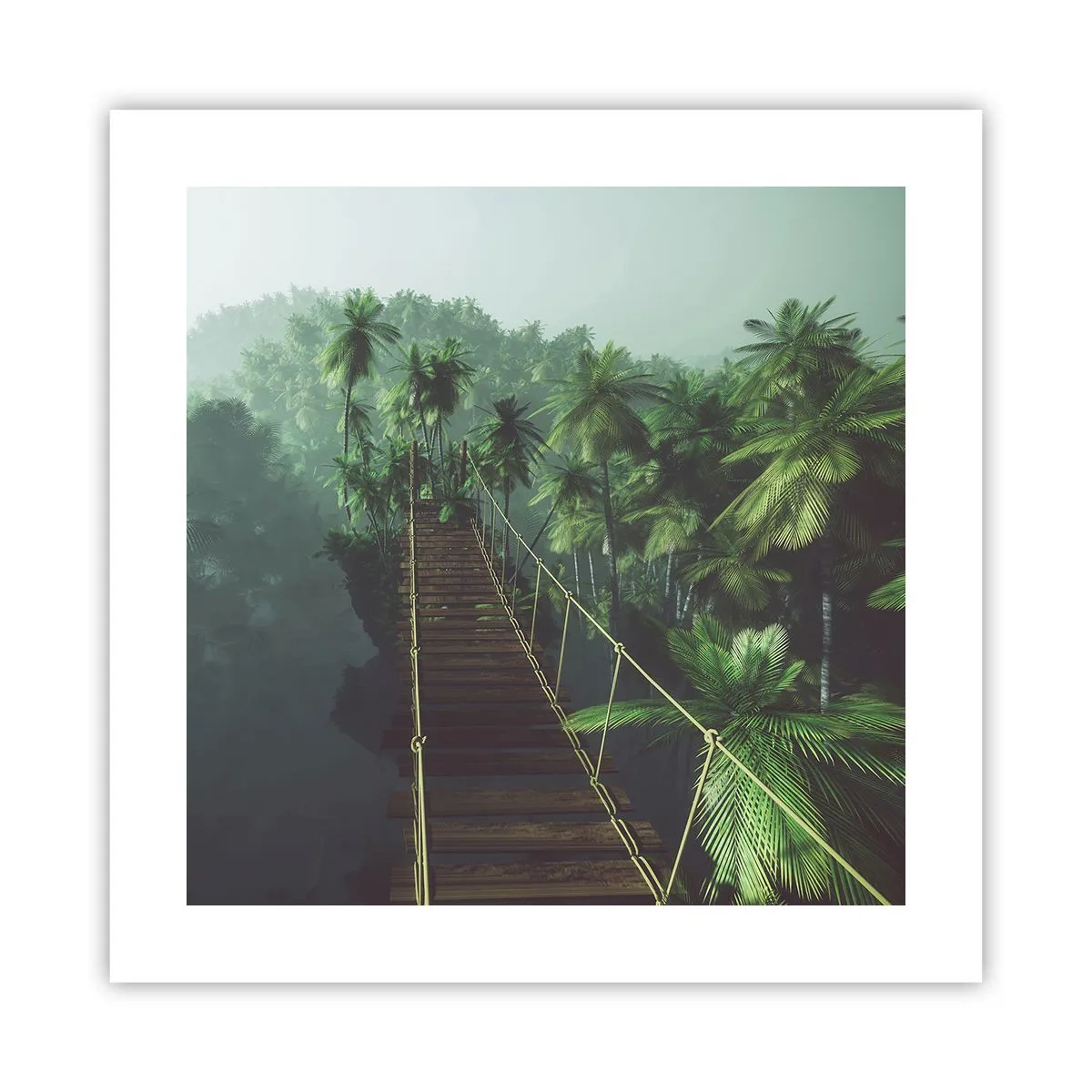 Affisch - Över grönskans kaos - 40x40 cm