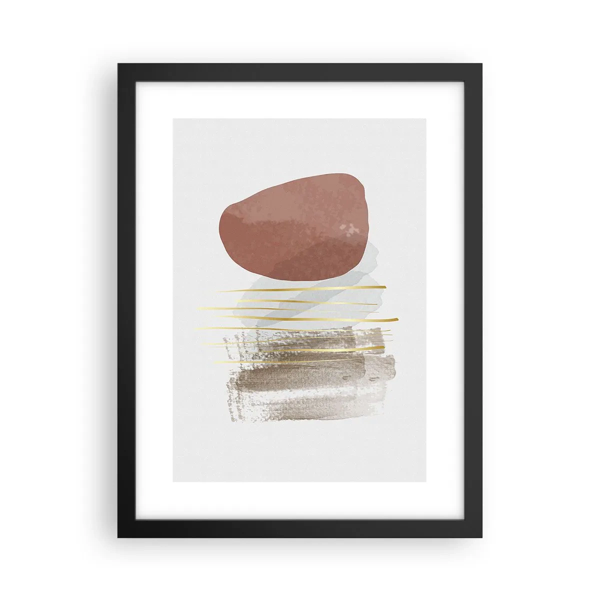 Affisch i svart ram - Abstrakt pelargång - 30x40 cm