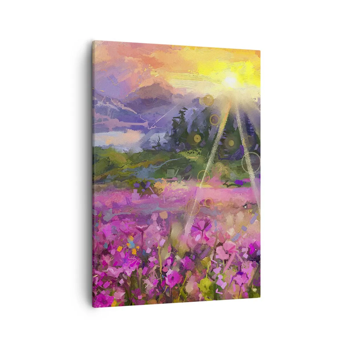 Canvastavla - Bild på duk - I dalen under solens beskydd - 50x70 cm