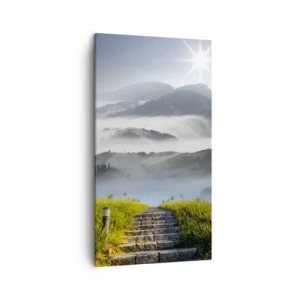 Canvastavla - Bild på duk - Upp mot molnen - 45x80 cm