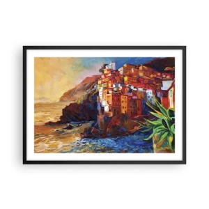 Affisch i svart ram - Italiensk stämning - 70x50 cm
