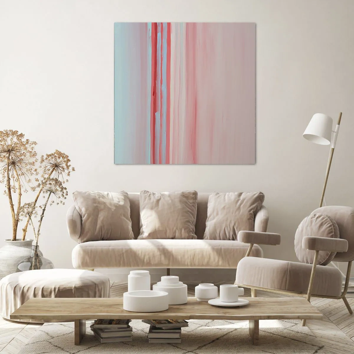 Canvastavla - Bild på duk - Abstraktion i gryningen - 40x40 cm