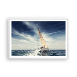 Affisch i vit ram - De hinner inte ikapp oss! - 91x61 cm