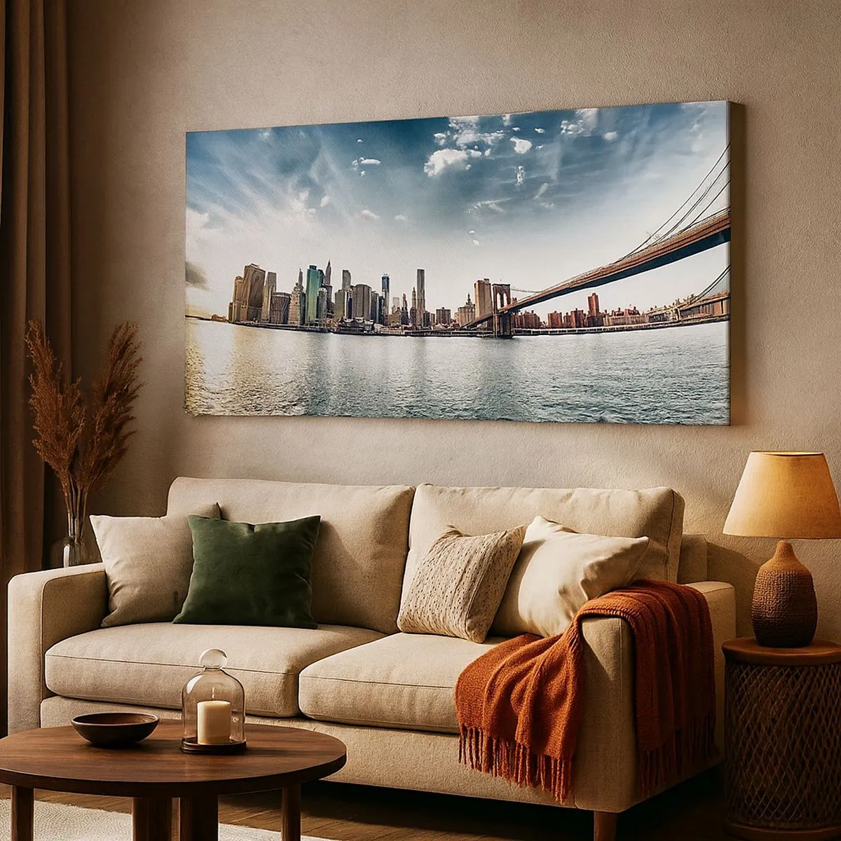 Canvastavla - Bild på duk - Glasö - 100x40 cm