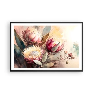 Affisch i svart ram - Från profil och en face - 91x61 cm