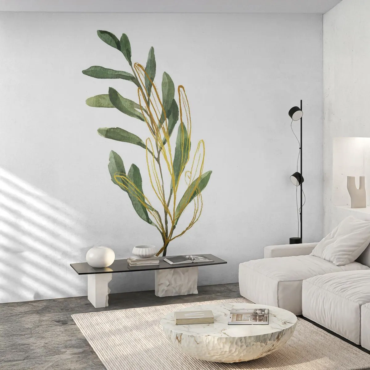 Fototapet Standard Eco - Allt som är gott - Löv, Oliv, Växt - 500x350 cm