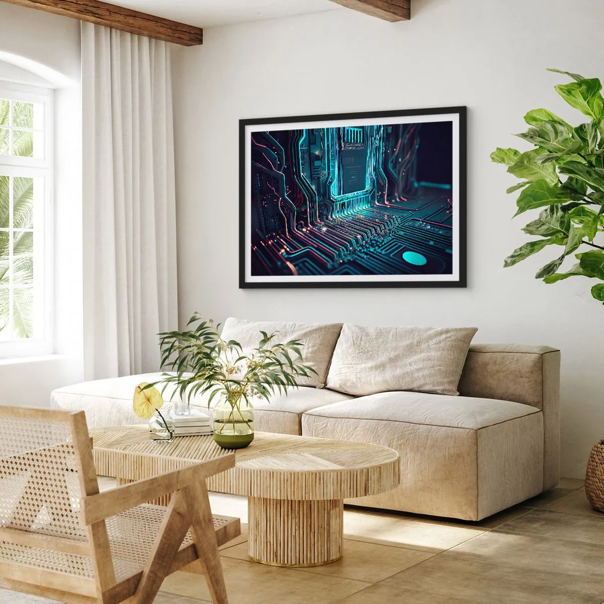 Affisch i svart ram - Så här tänker jag... - 70x50 cm
