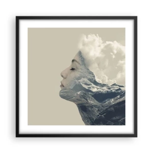 Affisch i svart ram - Elementens skönhet - 50x50 cm