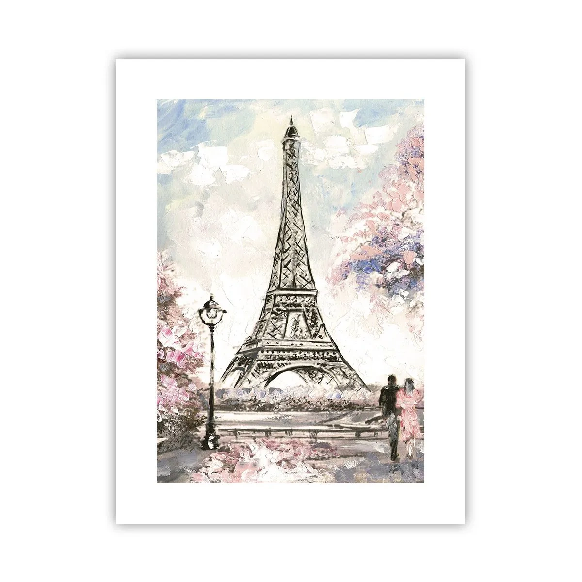 Affisch - Aprilpromenad i Paris - 30x40 cm
