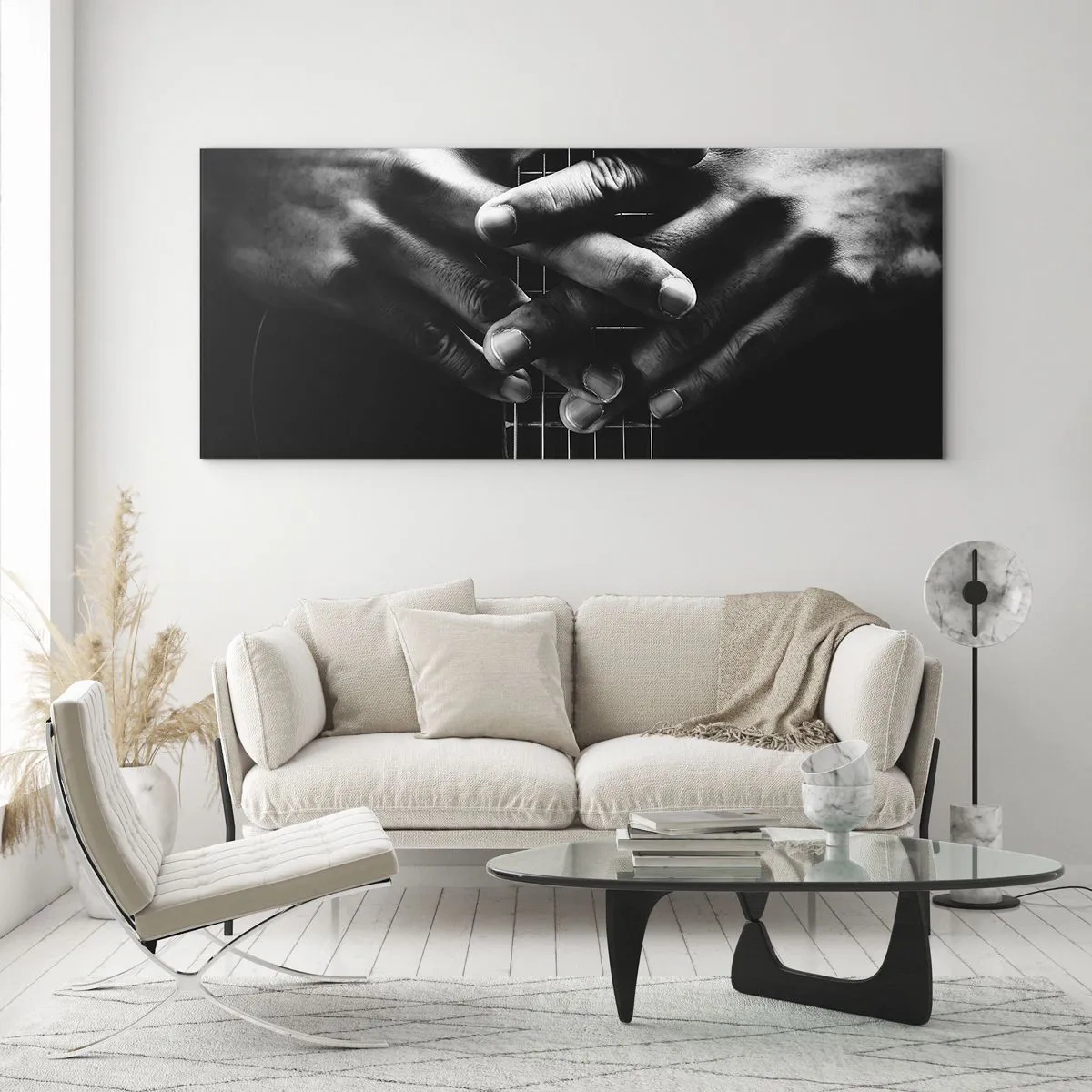 Glastavla - Bild på glas - Artistens bön - 120x50 cm