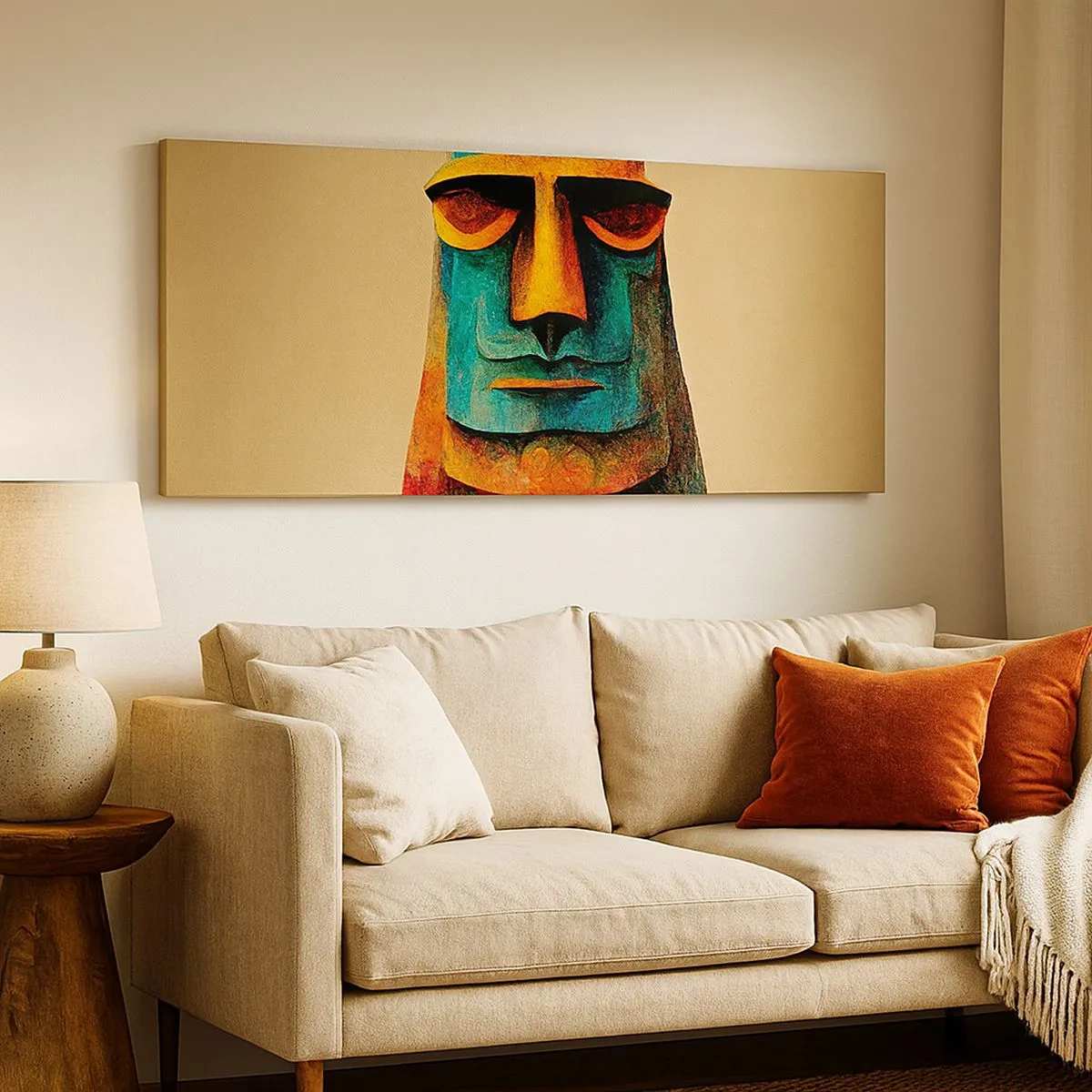 Canvastavla - Bild på duk - Statylik, men ändå sympatisk - 100x40 cm