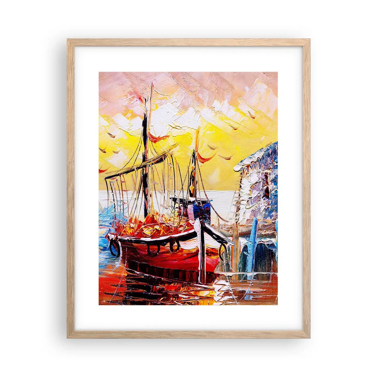 Affisch i ram av ljusek - Lycklig återresa - 40x50 cm