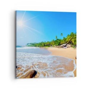 Canvastavla - Bild på duk - Exotisk plats för dig - 70x70 cm