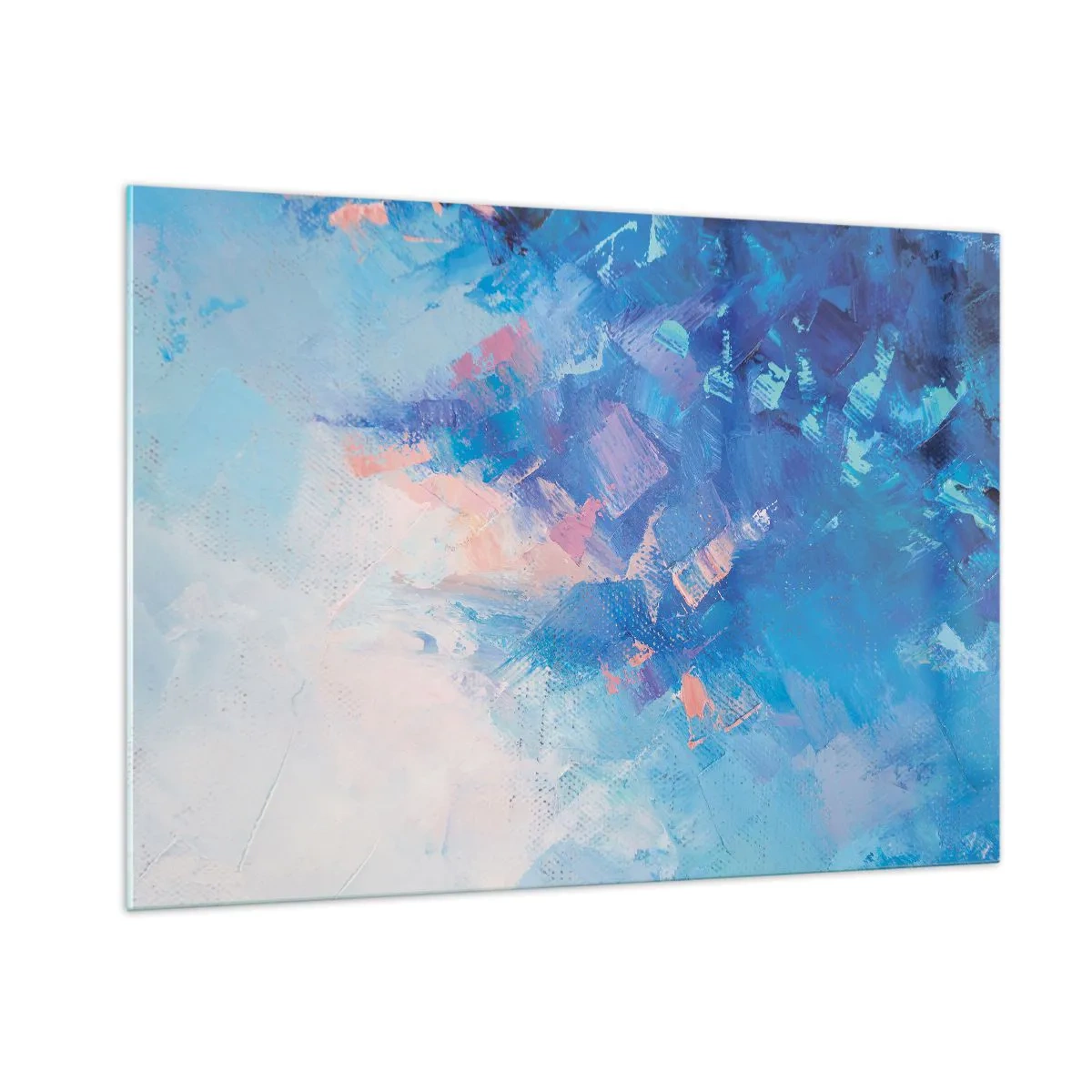 Glastavla - Bild på glas - Vinterabstraktion - 100x70 cm