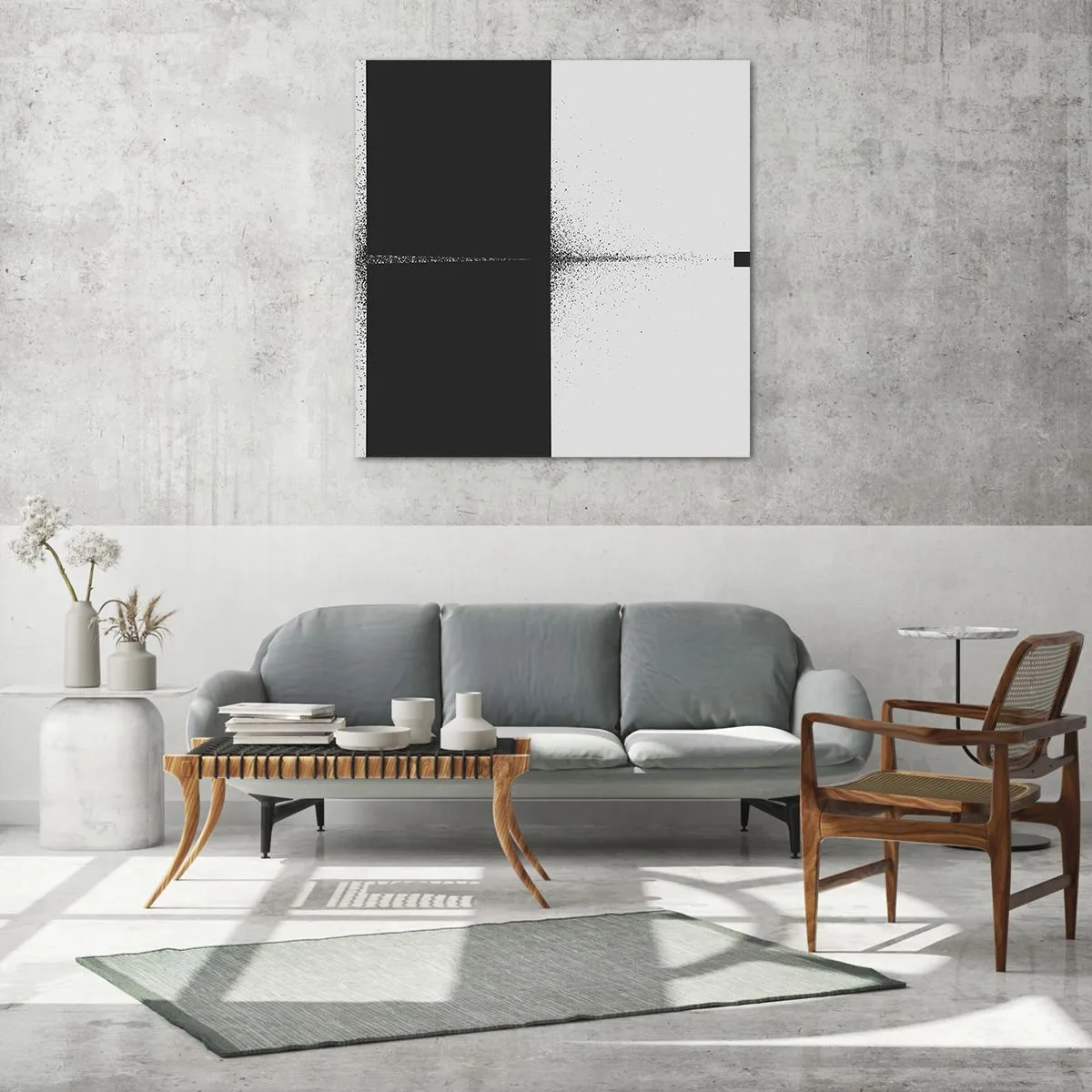 Glastavla - Bild på glas - Rakt mot målet - 40x40 cm