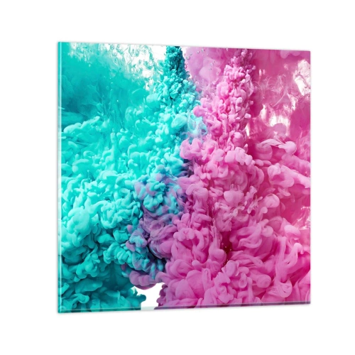 Glastavla - Bild på glas - Avgörande möte - 60x60 cm