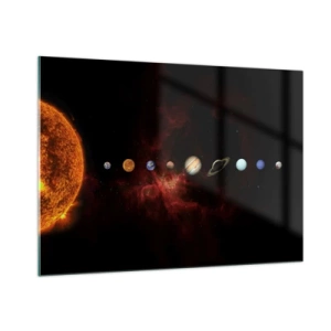 Glastavla - Bild på glas - Vårt grannskap - 100x70 cm